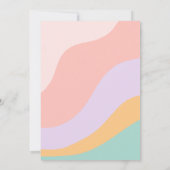 Groovy Peace Out 独身のの10番目 招待状 (裏面)