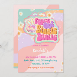 Groovy Peace Out 独身のの10番目 招待状