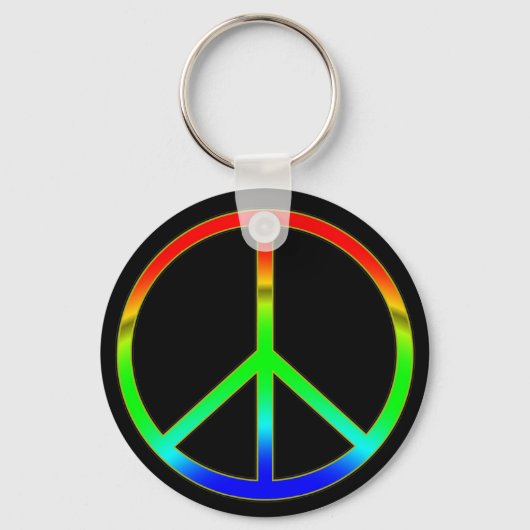 Groovy Peace Signキーチェーン キーホルダー (正面)