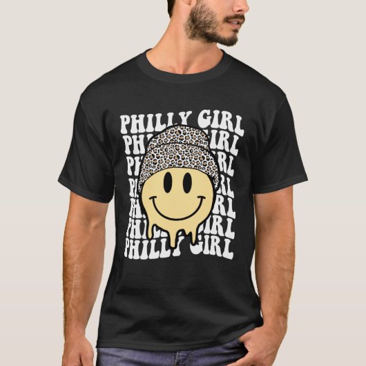 Groovy Philadelphia Girl Smile Philly Pa Pennsylva Tシャツ (正面)
