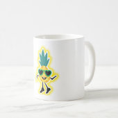 Groovy Pineapple Vibes - Fruit クール Cartoon コーヒーマグカップ (正面右)