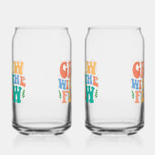 Groovy Plant Lover "Grow With The Flow" Graphic ガラス缶 (右)