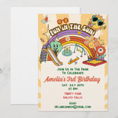 Groovy Playground Birthday Birthday Invite 招待状 (正面/裏面)