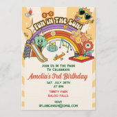 Groovy Playground Birthday Birthday Invite 招待状 (正面)