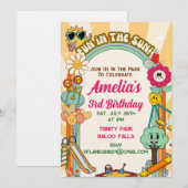 Groovy Playground Birthday Invite 招待状 (正面/裏面)