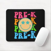 Groovy Pre-K Vibes顔レトロ先生Kids Back T マウスパッド (マウス)