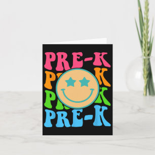 Groovy Pre-k Vibes顔レトロ先生Kids Byck T カード