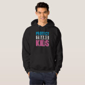 Groovy Protect Trans Kids LGBT LGBTQ Gay Lesbian P パーカ (正面フル)