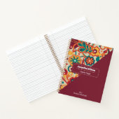 Groovy Psychedelic 60s 70s Floral  ノートブック (内部)