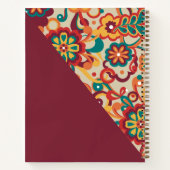 Groovy Psychedelic 60s 70s Floral  ノートブック (裏面)