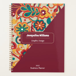 Groovy Psychedelic 60s 70s Floral  プランナー手帳