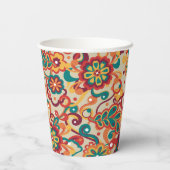 Groovy Psychedelic 60s 70s Floral Birthday 紙コップ (裏面)