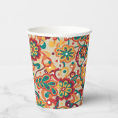 Groovy Psychedelic 60s 70s Floral Birthday 紙コップ (右)