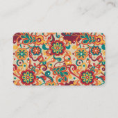 Groovy Psychedelic 60s 70s Floral Business Card 名刺 (正面)
