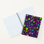 Groovy Psychedelic Smiley Face Notebook - Retro 70 ノートブック (内部)