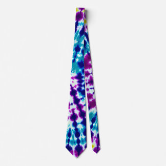 Groovy Psychedelic Spiral Tie Dye Batik Art ネクタイ