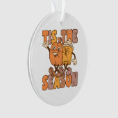 Groovy Pumkin Coffeeの季節のヴィンテージ オーナメント (正面)