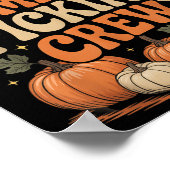 Groovy Pumpkin Cking Crew Matching Family Autumn F ポスター (角)