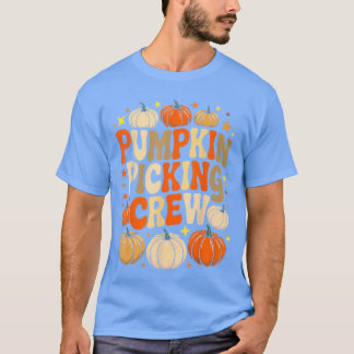 Groovy Pumpkin Picking Crew Matching Familyee Autu Tシャツ