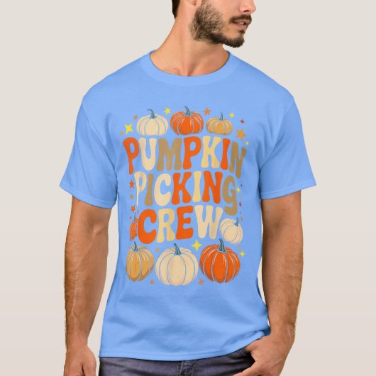 Groovy Pumpkin Picking Crew Matching Familyee Autu Tシャツ (正面)