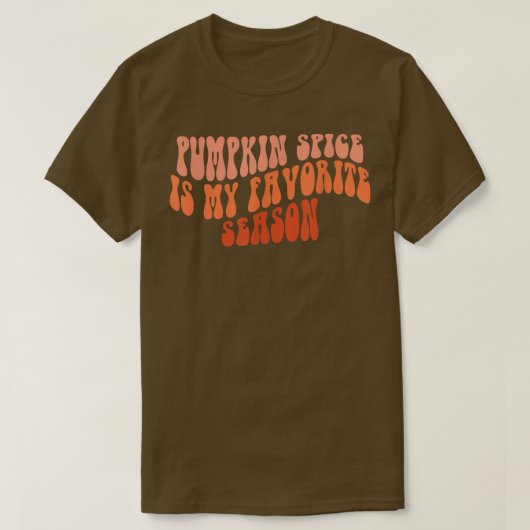 Groovy Pumpkin Spiceは私のシーズお気に入りのン秋Vi Tシャツ (デザイン正面)