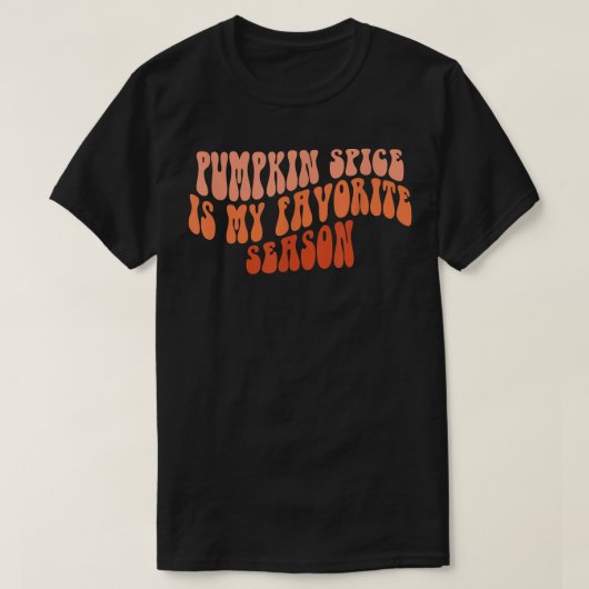 Groovy Pumpkin Spice Is My Favorite Season Fall Vi Tシャツ (デザイン正面)