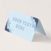 Groovy Puppy Food Tent for Birthday Party Blue 名刺 (裏面)