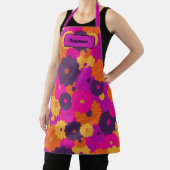 Groovy PurpleとPink Hippieフラワーパワー エプロン (インサイチュ)