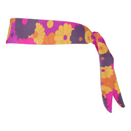 Groovy PurpleとPink Hippieフラワーパワー タイヘッドバンド