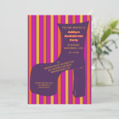 Groovy Purple Discoシューズバチェロレッテ 招待状 (スタンド正面)