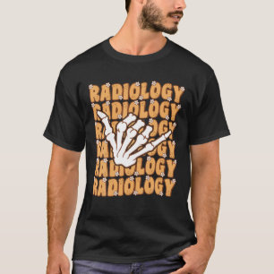 Groovy Radiology Shaka Skeleton Hand X Ray Tech Ra Tシャツ