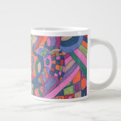 Groovy Rainbowに乗る、抽象芸術 ジャンボコーヒーマグカップ (右)