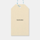 Groovy Rainbow 1970sスタイルターコイズオレンジ&金ゴールド ギフトタグ (裏面)