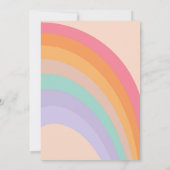 Groovy Rainbow 1st Birthday Invitation 招待状 (裏面)