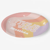 groovy rainbow 5はvibe 60のレトロデイジー クール ペーパープレート (アングル)