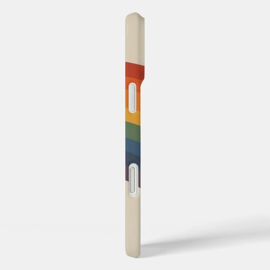 Groovy - rainbow 70s 1970sスタイルレトロ Case-Mate iPhoneケース (裏面 / 右)