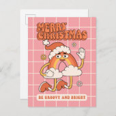 Groovy Rainbow Christmas – 明るくメリーなる シーズンポストカード (正面/裏面)