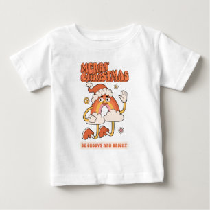 Groovy Rainbow Christmas – 明るくメリーなる ベビーTシャツ