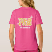groovy rainbow tenはvibe 60のレトロなデイジー クール tシャツ (裏面)