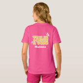 groovy rainbow tenはvibe 60のレトロなデイジー クール tシャツ (裏面フル)
