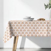 Groovy Rainbows Tablecloth Terracotta Copper Touch テーブルクロス