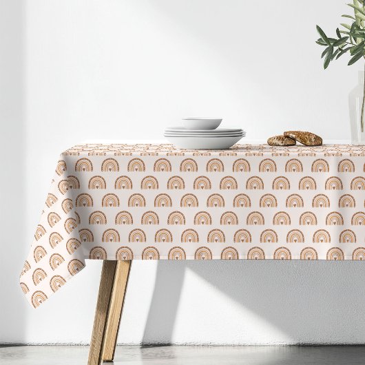 Groovy Rainbows Tablecloth Terracotta Copper Touch テーブルクロス
