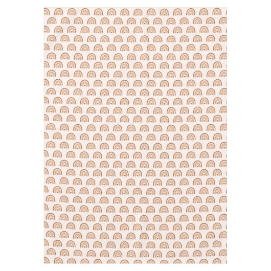 Groovy Rainbows Tablecloth Terracotta Copper Touch テーブルクロス (正面)