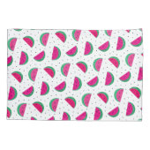 Groovy Red Green Modern Watermelon. 枕カバー (裏面)