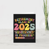 Groovy Retirement Cl Of 2025 Teacher Countdown Loa カード (正面)