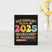 Groovy Retirement Cl Of 2025 Teacher Countdown Loa カード (黄色い花)