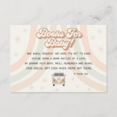 groovy retro 70sの書籍のベビー招待の挿入 エンクロージャーカード (正面)