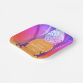 Groovy Retro 70s 80s Disco 30th Birthday Party ペーパープレート (傾斜あり)