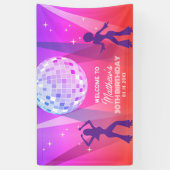 Groovy Retro 70s 80s Disco 30th Birthday Welcome 横断幕 (縦)