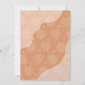 Groovy Retro 70s Daisy First Birthday Invitation 招待状 (裏面)